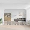 Šunų vartai su stovais 6 pcs Pilka sonoma ąžuolo 100 x 60 cm