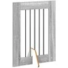 Šunų vartai su stovais 6 pcs Pilka sonoma ąžuolo 60 x 80 cm