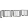 Šunų vartai su stovais 6 pcs Pilka sonoma ąžuolo 80 x 80 cm