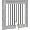 Šunų vartai su stovais 6 pcs Pilka sonoma ąžuolo 80 x 80 cm