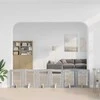 Šunų vartai su stovais 6 pcs Pilka sonoma ąžuolo 60 x 80 cm