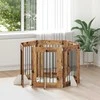 Šunų vartai su stovais 6 pcs Sendintos medienos 60 x 80 cm