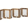 Šunų vartai su stovais 6 pcs Sendintos medienos 60 x 80 cm