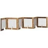 Šunų vartai su stovais 6 pcs Sendintos medienos 80 x 80 cm