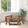 Šunų vartai su stovais 6 pcs Sendintos medienos 80 x 60 cm