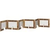 Šunų vartai su stovais 6 pcs Sendintos medienos 80 x 60 cm
