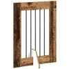 Šunų vartai su stovais 6 pcs Sendintos medienos 60 x 80 cm