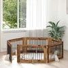 Šunų vartai su stovais 6 pcs Sendintos medienos 100 x 60 cm
