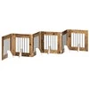 Šunų vartai su stovais 6 pcs Sendintos medienos 60 x 60 cm