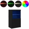 LED Bufetas Juodas ąžuolas 60,5 x 37 x 100 cm Apdirbta mediena