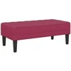 suoliukas su pagalve Vyno raudona 113 x 57 x 39 cm Aksomas