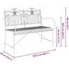 Sodo suolas 2 -Seater 103,5 x 59 x 89 cm Plienas Antikinė balta