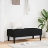 suoliukas su pagalve Juoda 113 x 57 x 39 cm audinys