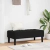 suoliukas su pagalve Juoda 113 x 57 x 39 cm audinys