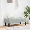 suoliukas su pagalve Šviesiai pilka 113 x 57 x 39 cm Aksomas