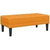 suoliukas su pagalve Tamsiai geltona 113 x 57 x 39 cm audinys
