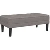 suoliukas su pagalve Taupe 113 x 57 x 39 cm audinys