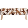 suoliukas 110 x 30 x 45 cm Tikra oda Rudas skiautinys