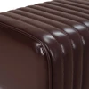 suoliukas 110 x 30 x 45 cm Tikra oda Tamsiai rudas