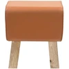 suoliukas 40 x 30 x 45 cm Tikra oda Ruda