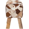 suoliukas 40 x 30 x 45 cm Tikra oda Rudas skiautinys