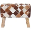 suoliukas 60 x 30 x 45 cm Tikra oda Rudas skiautinys