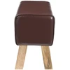 suoliukas 60 x 30 x 45 cm Tikra oda Tamsiai rudas