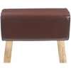 suoliukas 60 x 30 x 45 cm Tikra oda Tamsiai rudas