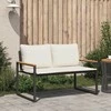 suoliukas Juoda ir kreminė balta 115 x 65 x 72 cm Ratanas