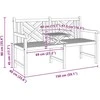 Sodo suolas 150 x 60 x 90 cm Kieto teka medžio