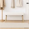 suoliukas Paprastas Kreminė 110 x 40 x 46 cm Bouclé