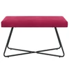 suoliukas Paprastas Vyno raudona 80 x 40 x 45 cm Aksomas