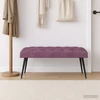 Suoliukas su mygtukų įsiuvais Violetinė 110 x 40 x 46 cm