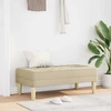 suoliukas su pagalve Kreminė 113 x 57 x 39 cm audinys