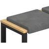 Suoliuko pagalvė 2 vnt. Aksomas Tamsiai pilka Gylis 35 cm