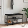 Suoliuko pagalvė 2 vnt. Dirbtinė oda Juoda Gylis 35 cm