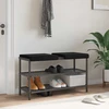 Suoliuko pagalvė 2 vnt. Tekstūruotas aksomas Juoda Gylis 35 cm