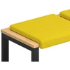 Suoliuko pagalvė 4 vnt. Audinys Šviesi geltona Gylis 35 cm