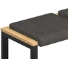 Suoliuko pagalvė 4 vnt. Dirbtinė oda Juoda Gylis 35 cm