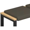 Suoliuko pagalvė 4 vnt. Dirbtinė oda Pilka Gylis 35 cm