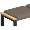 Suoliuko pagalvė 4 vnt. Dirbtinė oda Pilka Gylis 35 cm