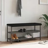 Suoliuko pagalvė Dirbtinė oda Juoda Gylis 35 cm