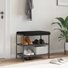 Suoliuko pagalvė Dirbtinė oda Juoda Gylis 35 cm