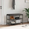 Suoliuko pagalvė Dirbtinė oda Juoda Gylis 35 cm