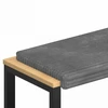 Suoliuko pagalvė Pūkuota korduroja Šviesiai pilka Gylis 35 cm