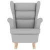 Fotelis Supama kėdė Cloud Pilka 74x90x102 cm Audinys