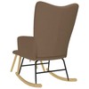 Supama kėdė su pakoja, rudos spalvos, audinys