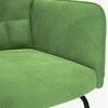 supama kėdė su taburete Light Žalias Velvet
