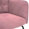 supama kėdė su taburete Rožinė Velvet