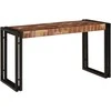 Suklijuotas stalas 3 pcs Kietas atgautas medis ir metalas